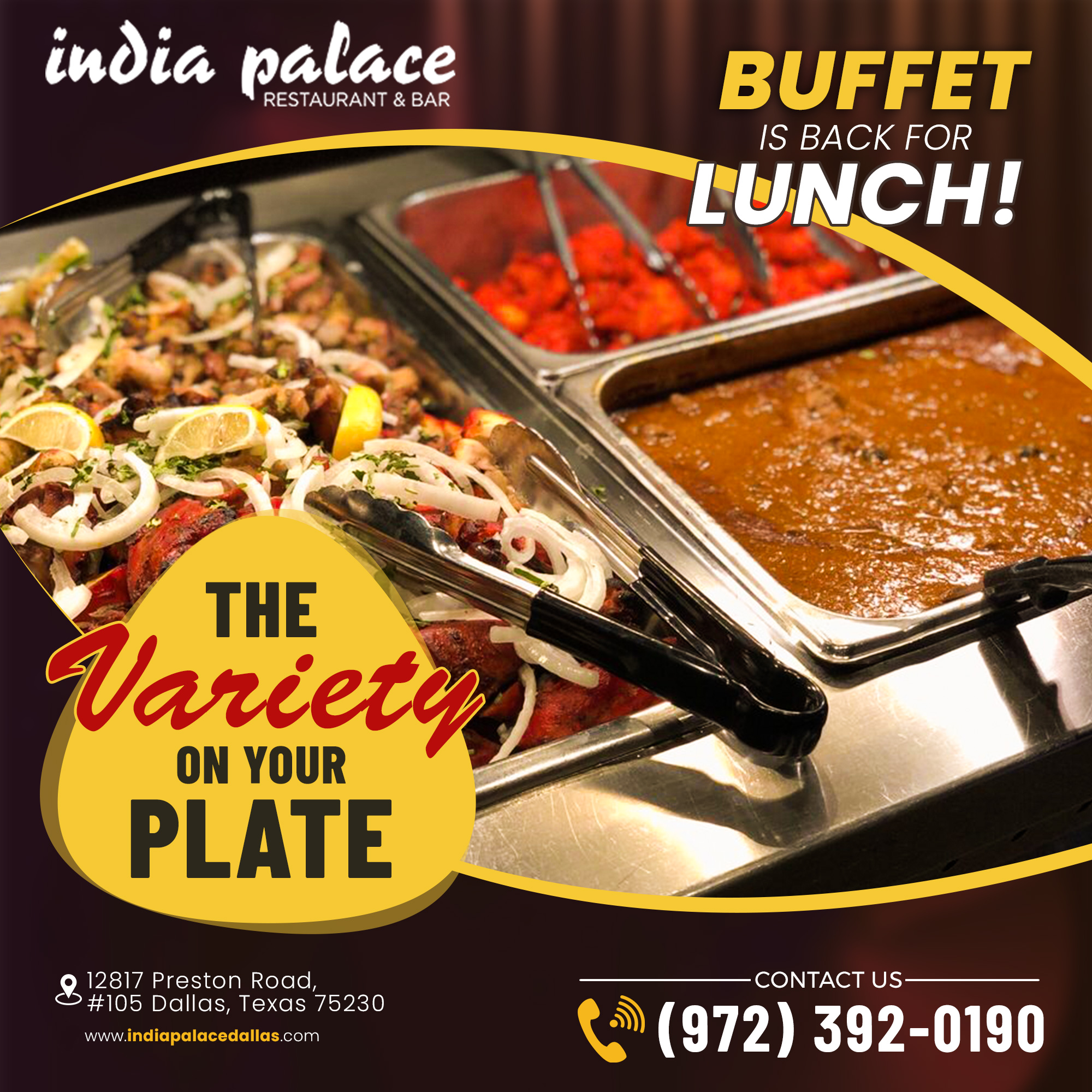 Buffet Is Back For Lunch At India Palace